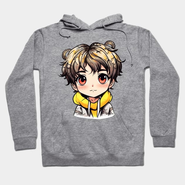 Japanese Manga Character Drawing Hoodie by FluffigerSchuh